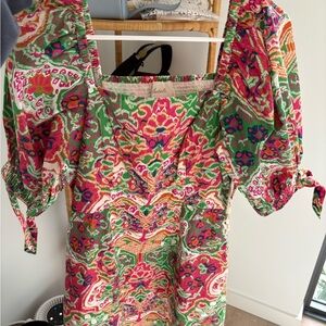 Cleobella Green and Pink Patterned Dress